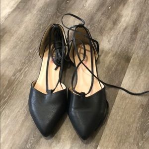 Justfab lace up flats